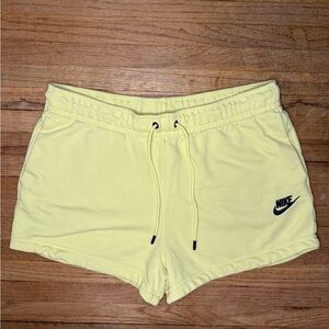 Nike Women's Athletic Shorts in Light Yellow